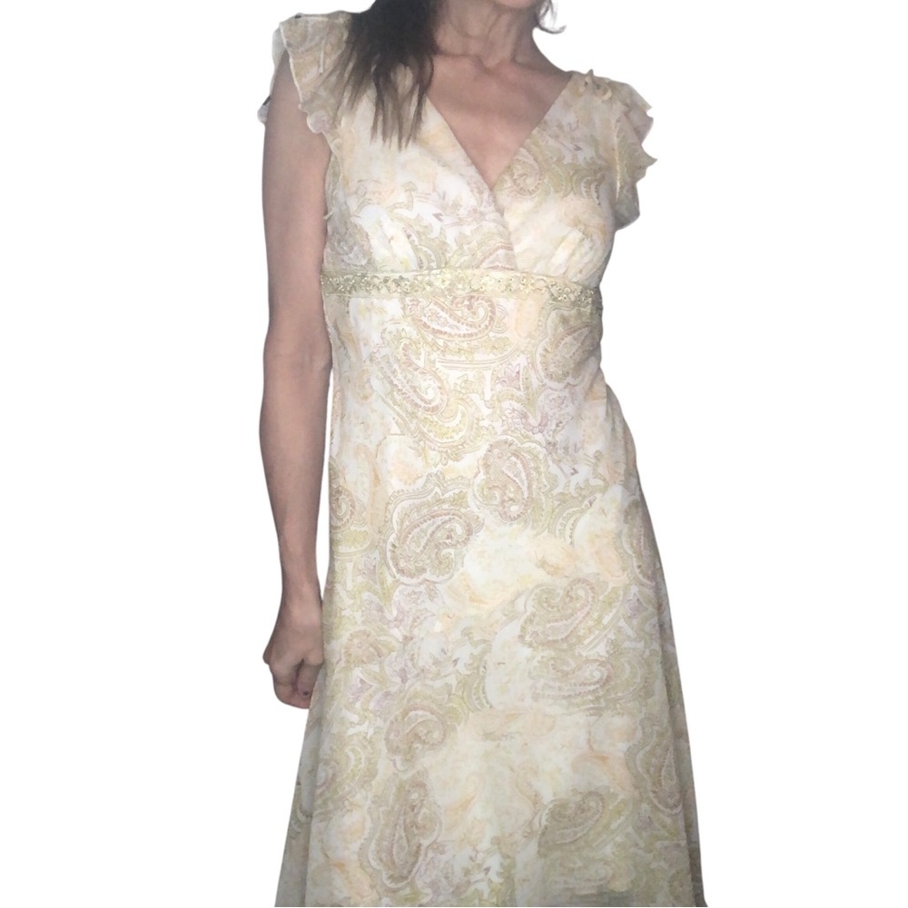 Vintage 90's Y2K Studio Y Fairycore Empire Waist Paisley Asymmetric ASO Alt Rory